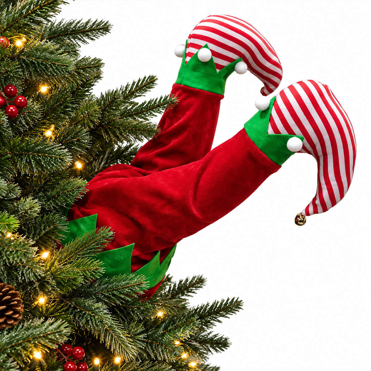 CHRISTMAS ANIMATED ELF LEGS DECORATION BATTERY OPERATED 17X13X35CM