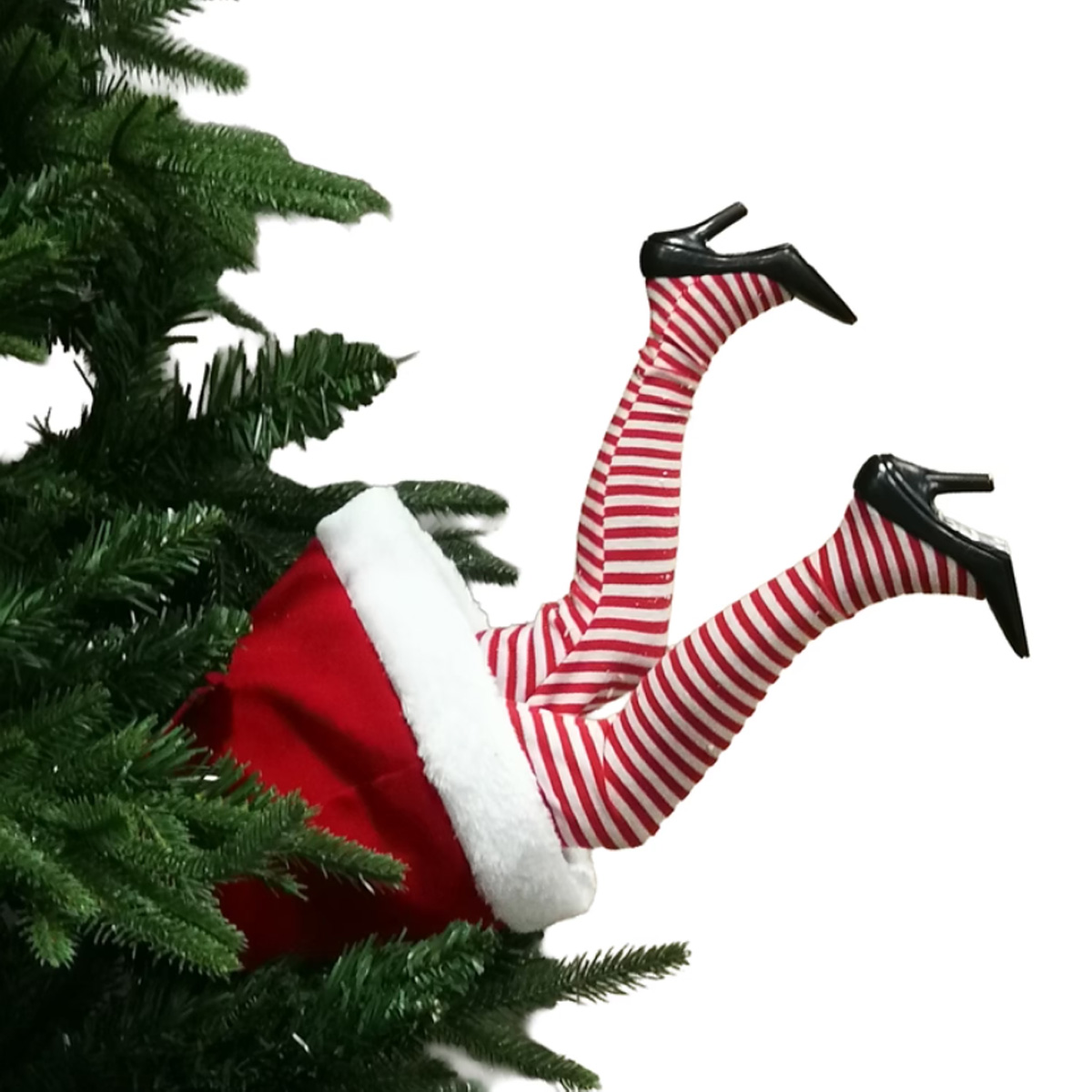 CHRISTMAS ANIMATED MRS. CLAUS LEGS DECORATION BATTERY OPERATED 14.5X13.5X41.5CM