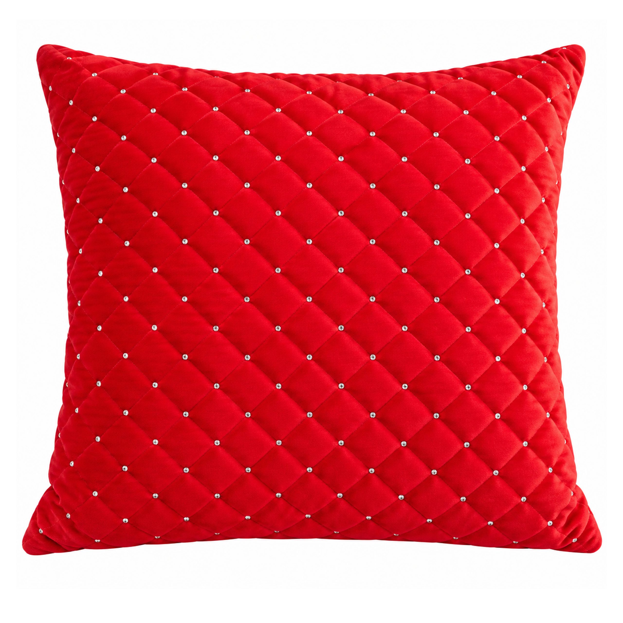 RED VELVET CUSHION 45X45CM