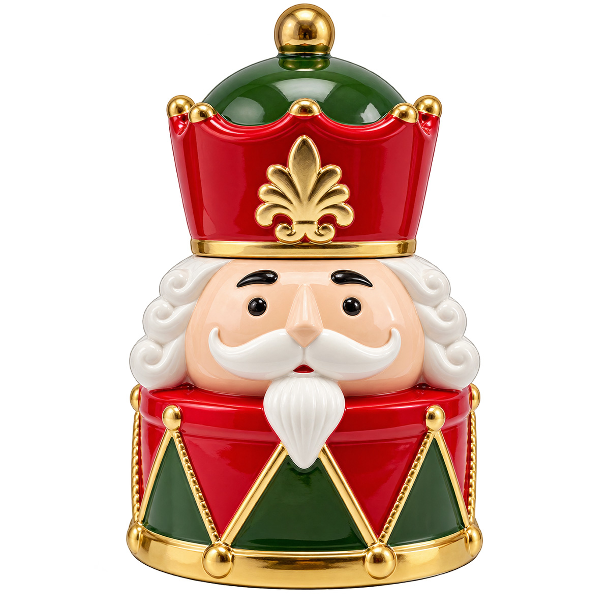 CERAMIC NUTCRACKER CHRISTMAS COOKIE JAR 18 X 27.3 CM