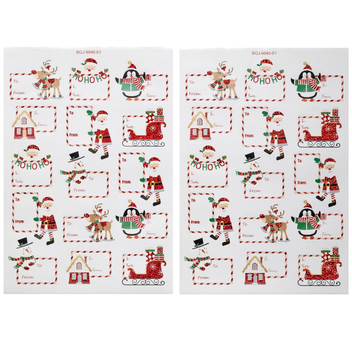 CHRISTMAS STICKERS 21X14.8CM 30PCS