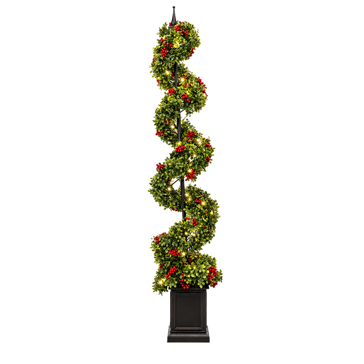 LED SPIRAL CHRISTMAS TREE WITH WARM WHITE LIGHTS 150CM