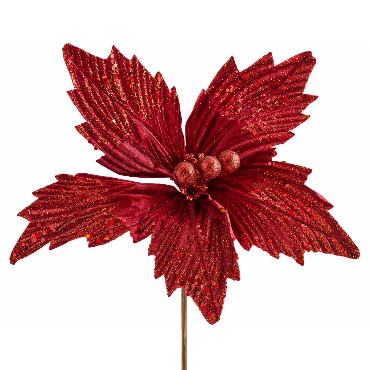 CHRISTMAS ALEXANDRINE BURGUNDY 30X15CM