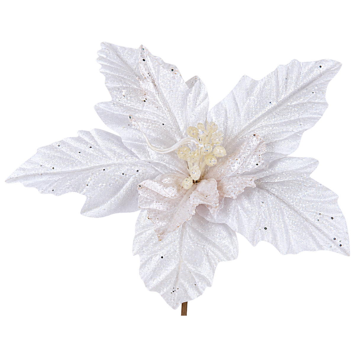 CHRISTMAS ALEXANDRIA WHITE WITH WHITE FLOWERS 22X12CM