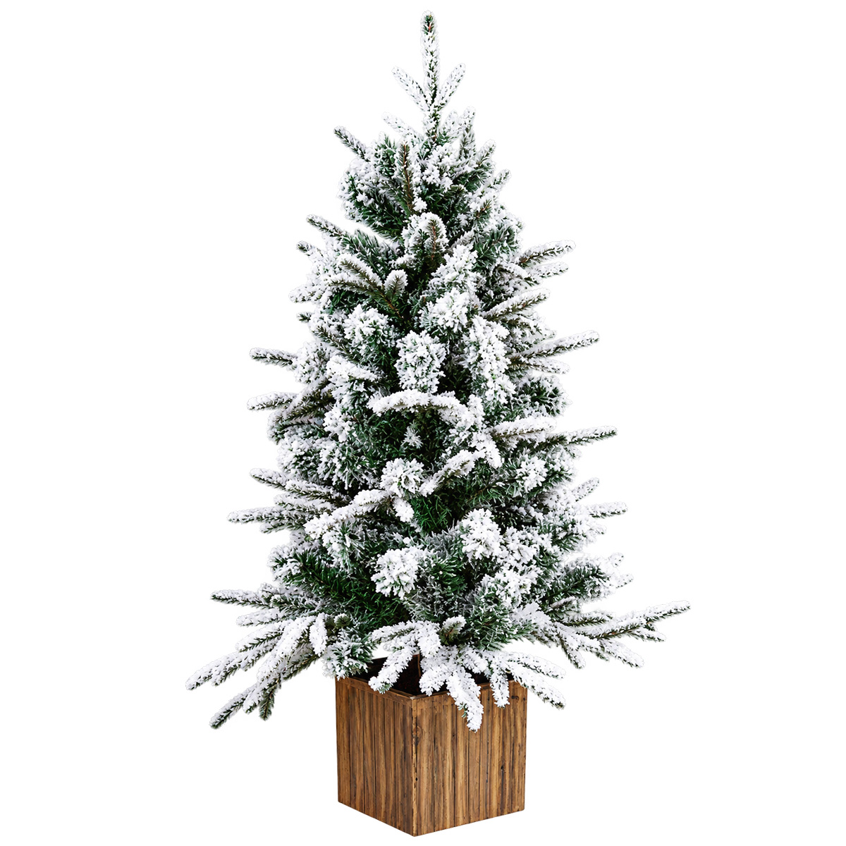 SNOWY PVC CHRISTMAS TREE IN A POT 90CM