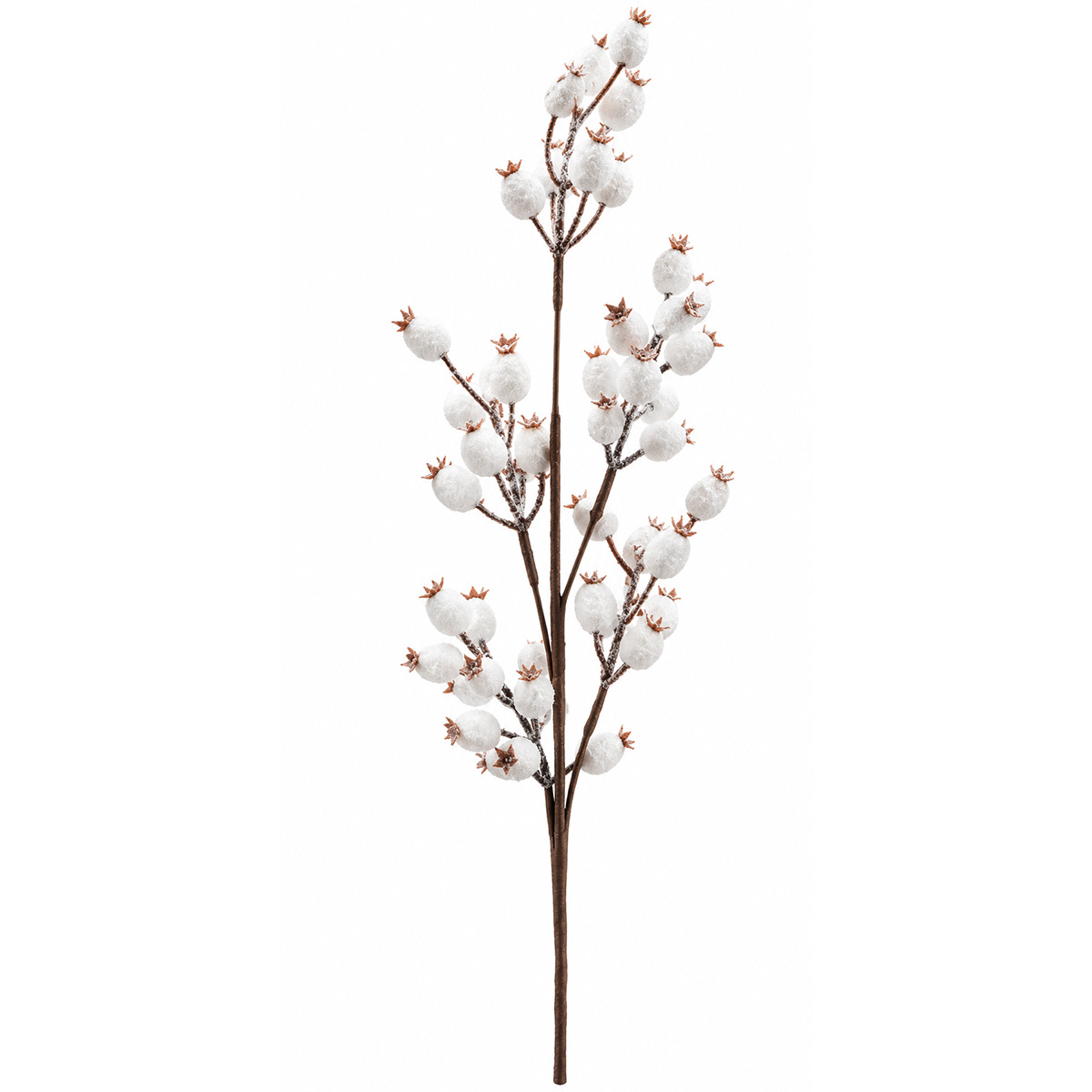 CHRISTMAS DECORATIVE BRANCH WITH WHITE BERRIES 67CM