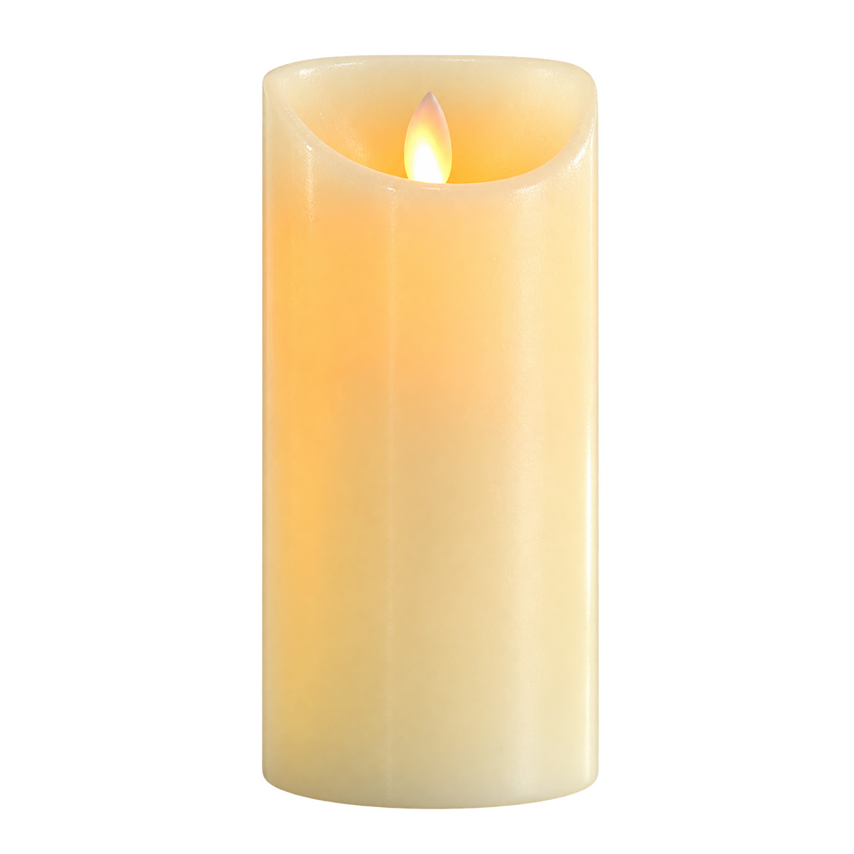 BATTERY OPERATED CANDLE WITH FLAME MOVEMENT, IVORY, WITH TIMER